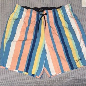 Colorful Striped Swim Shorts